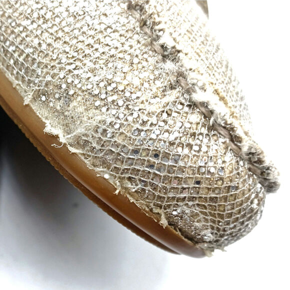 Michael Kors Sutton Shearling Moccasin Slippers – Champagne Mesh - Chalet Chic - Picture 13 of 16